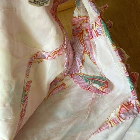 Carnegie of London Vintage Floral Pink Green Yellow Dress Women’s Size 18 - Picture 15 of 16